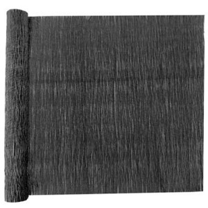 Papel Crepom Simples 48cm x 2m - Preto