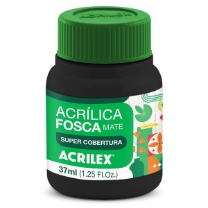 Tinta Acrílica Fosca 37ml - Preto 520 Acrilex