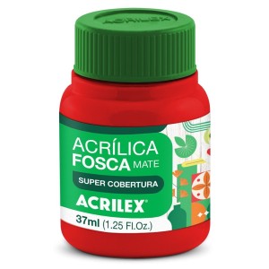 Tinta Acrílica Fosca 37ml - Vermelho 555 Acrilex