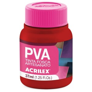 Tinta PVA Fosca 37ml - Vermelho Escarlate 508 Acrilex