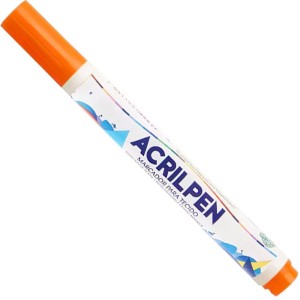 Caneta para Tecido Acrilpen - Laranja Acrilex