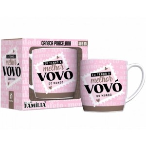 Caneca Porcelana Urban 300ml - Família - Avó a Melhor Brasfoot