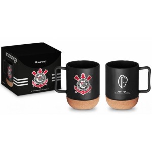 Caneca de Vidro Cork 350ml - Corinthians Brasfoot