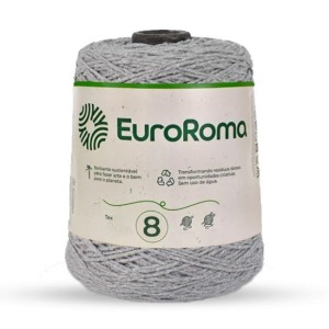 Barbante N.8 270 - Cinza 600g EuroRoma