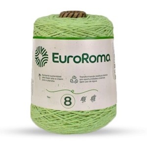 Barbante N.8 801 - Verde Limão 600g EuroRoma