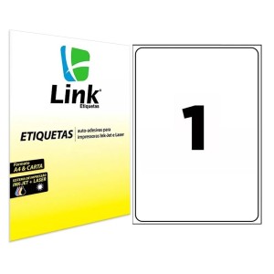 Etiqueta Adesiva Branca A4 - 200,0mm x 288,5mm (1 Etiqueta) 25 Folhas 9021-1 Link