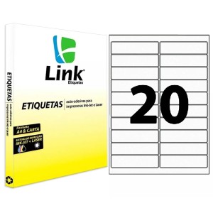 Etiqueta Adesiva Branca Carta - 66,7mm x 25,4mm (30 Etiquetas) 100 Folhas 8018 Link