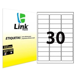 Etiqueta Adesiva Branca Carta - 66,7mm x 25,4mm (30 Etiquetas) 25 Folhas 8018-1 Link