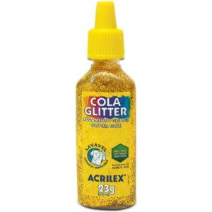Cola Glitter 23g Ouro Lavável Acrilex