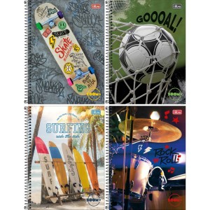 Caderno 10 Matérias Zoom+ Masculino 160 Folhas Tilibra