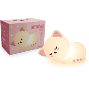 Luminária Noturna de Silicone LED Touch - Cat (Gatinho) Brasfoot