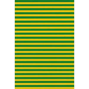 Placa de EVA Estampado 40x60cm - Verde e Amarelo Listrado