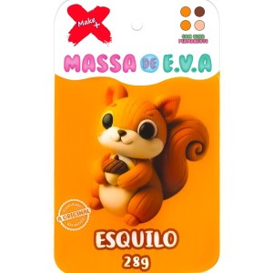 Massinha de EVA 4 Cores 28g - Esquilo Make+