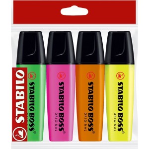 Marca Texto Stabilo Boss 4 Cores