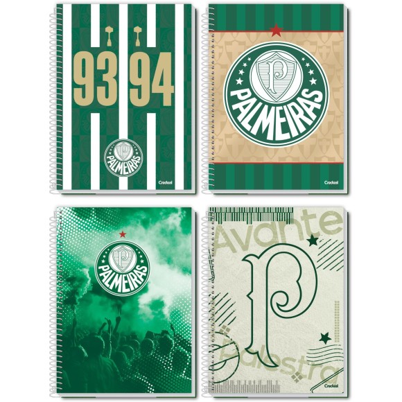 Caderno 16 Matérias Palmeiras 256fls Credeal