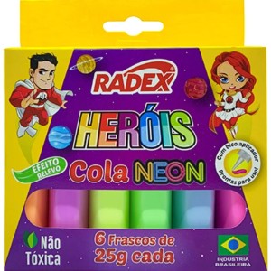 Cola Colorida 6 Cores Neon 25g Radex