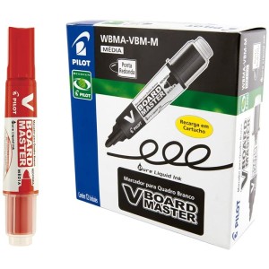 Pincel Marcador para Quadro Branco V-Board Master Vermelho c/12 Pilot