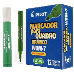 Pincel Marcador para Quadro Branco WBM-7 Verde c/12 Pilot