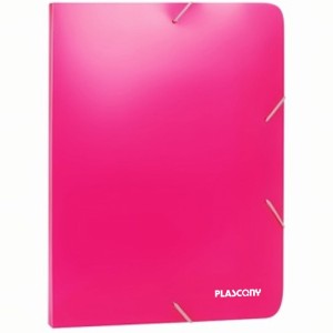 Pasta com Elástico 1/2 Ofício 20mm Neon Rosa A020N-RS Plascony