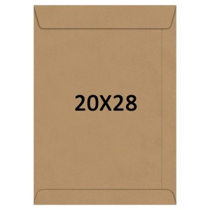 Envelope 20cm x 28cm - Kraft Natural c/10 Scrity