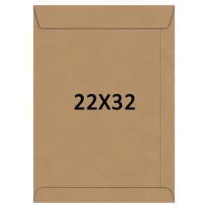 Envelope 22cm x 32cm - Kraft Natural c/10 Scrity