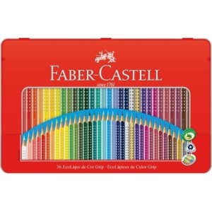Lápis de Cor 36 Cores Grip Lata Faber Castell