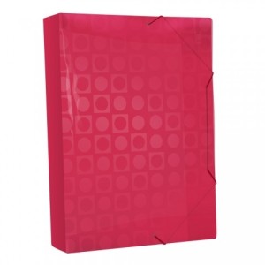 Pasta com Elástico 55mm Decorada Vermelha 305VM DAC