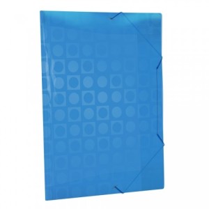 Pasta com Elástico Decorada Azul 301AZ DAC